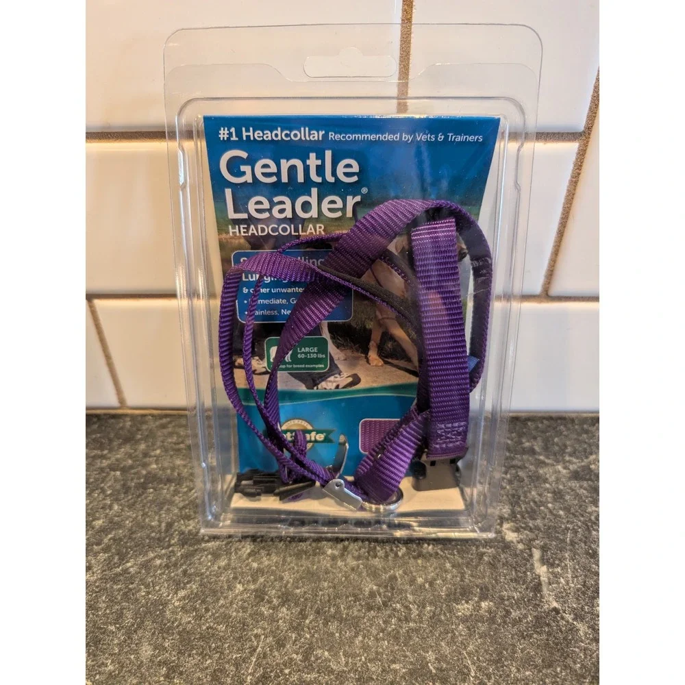 PetSafe Gentle Leader Headcollar Deep Purple Large 60-130 lb Dog Training Collar